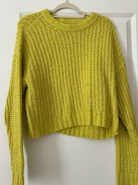 American Eagle Outfitters Bright Yellow Crewneck Sweater